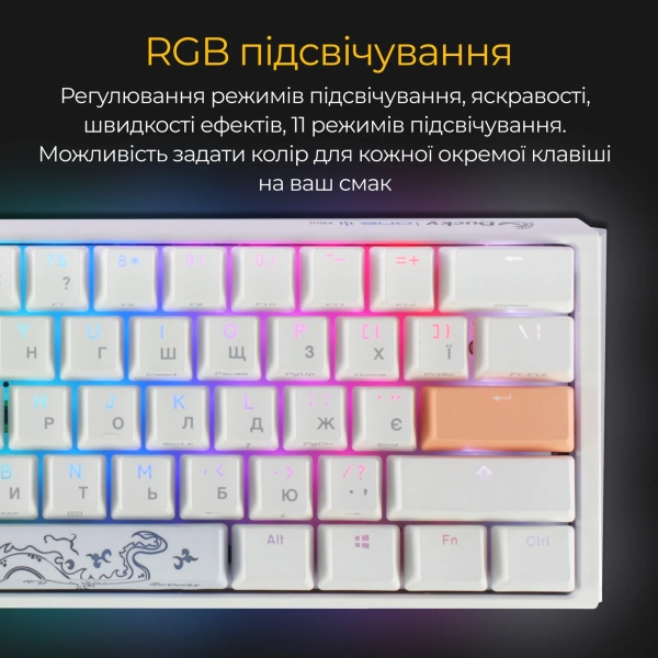Купити Клавіатура Ducky One 3 Mini White Cherry MX Brown - фото 15
