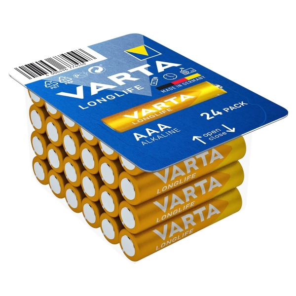 Купить Батарейка VARTA LONGLIFE Alkaline AAA 24 шт (04103301124) - фото 1