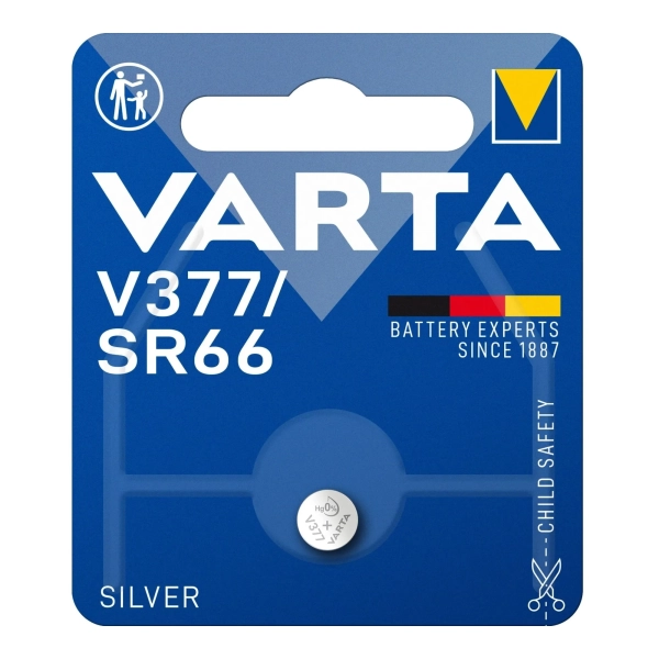 Купити Батарейка VARTA Silver Oxide V377 (AG4, LR626, SR626SW, 177) 1 шт (00377101401) - фото 1
