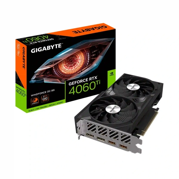 Купить Видеокарта GIGABYTE Nvidia GeForce RTX 4060 Ti WINDFORCE OC 8GB (GV-N406TWF2OCV2-8GD) - фото 7