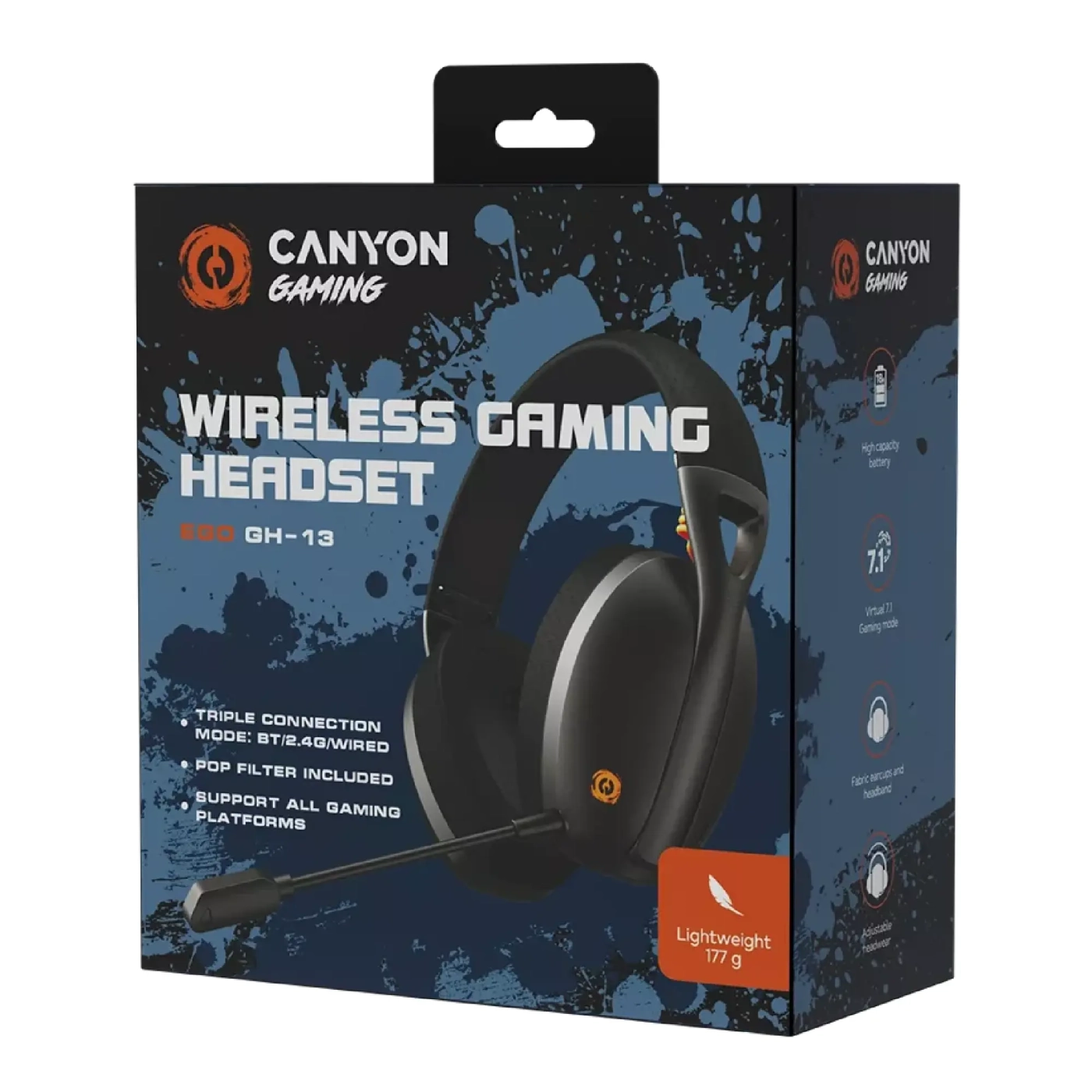 Купити Навушники Canyon GH-13 Ego Wireless Gaming 7.1 Black (CND-SGHS13B) - фото 8