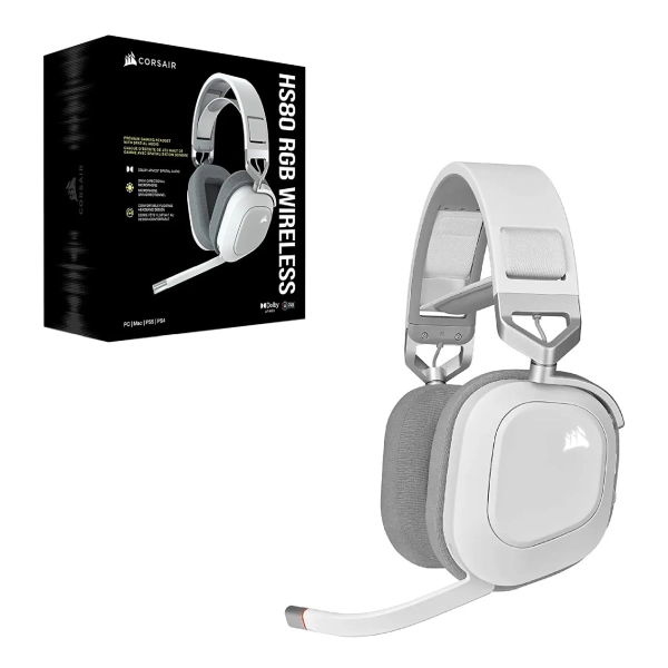 Купити Навушники Corsair HS80 RGB Wireless White (CA-9011236-EU) - фото 7