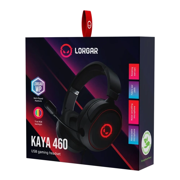 Купити Навушники Lorgar Kaya 460 Gaming RGB USB Black (LRG-GHS460) - фото 6
