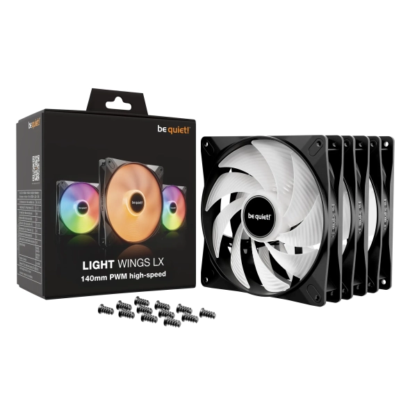 Купити Комплект вентиляторів be quiet! LIGHT WINGS LX 140mm PWM high-speed 3-Pack Black (BL130) - фото 5