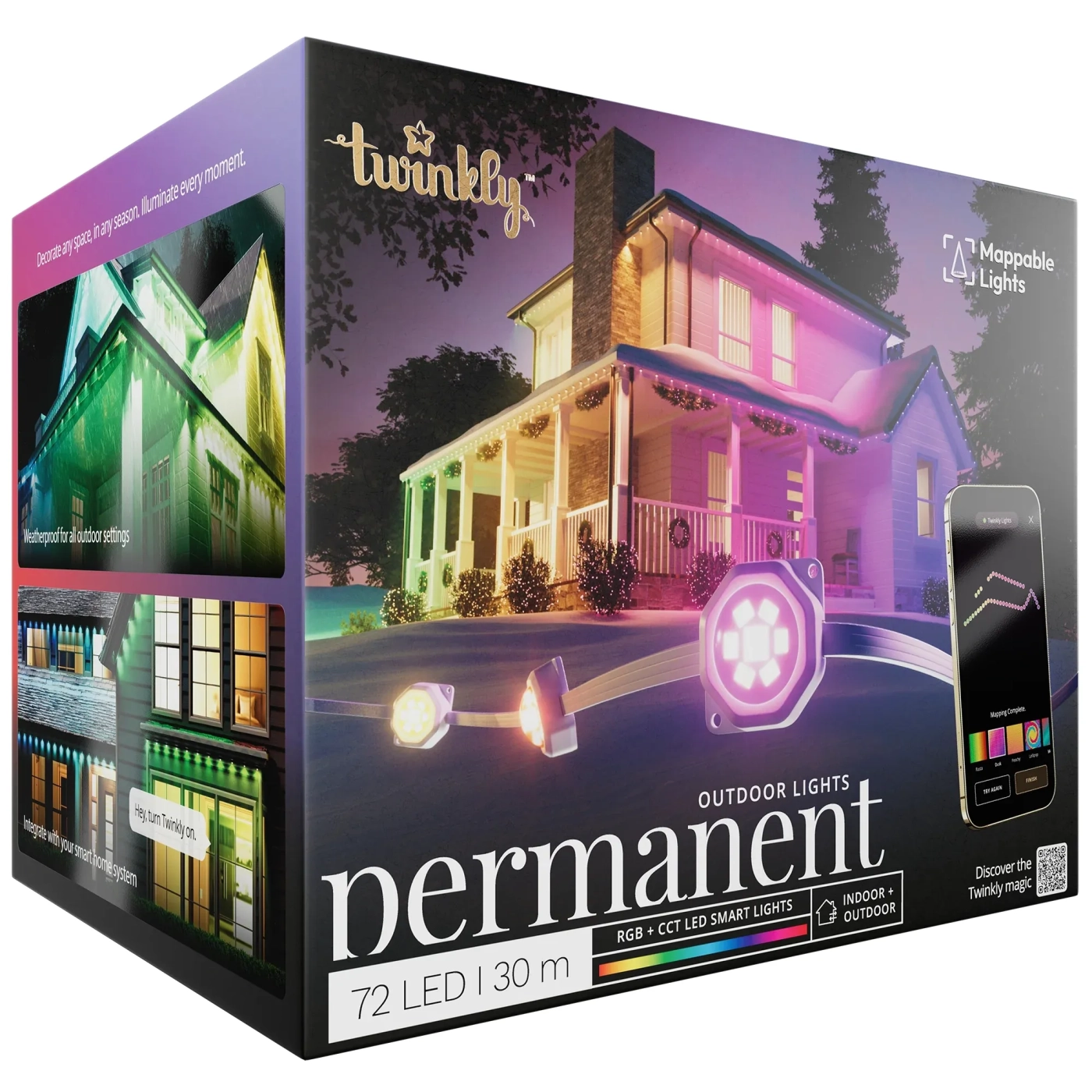 Купить Умная LED гирлянда Twinkly Permanent Lights (TWPL072STP-TEU) - фото 1