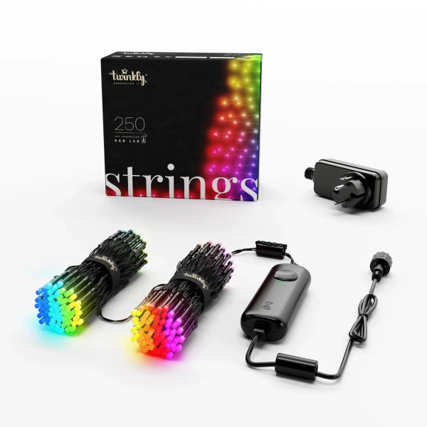 Купить Умная LED гирлянда Twinkly Strings RGB 250LED 20m Black (TWS250STP-BEU) - фото 1