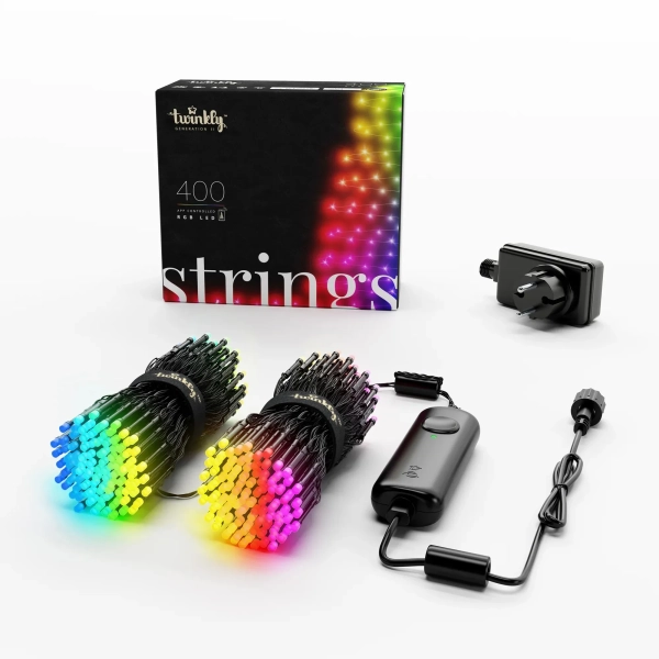 Купити Розумна LED гірлянда Twinkly Strings RGB 400LED 32m Black (TWS400STP-BEU) - фото 1