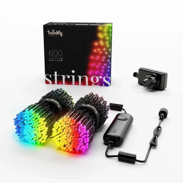 Купити Розумна LED гірлянда Twinkly Strings RGB 600LED 48m Black (TWS600STP-BEU) - фото 1