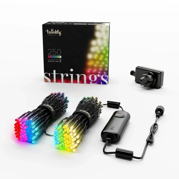 Купити Розумна LED гірлянда Twinkly Strings RGBW 250LED 20m Black (TWS250SPP-BEU) - фото 1