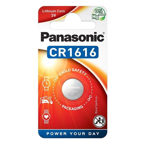 Купити Батарейка Panasonic LITHIUM CR1616 1 шт. (CR-1616EL/1B) - фото 1