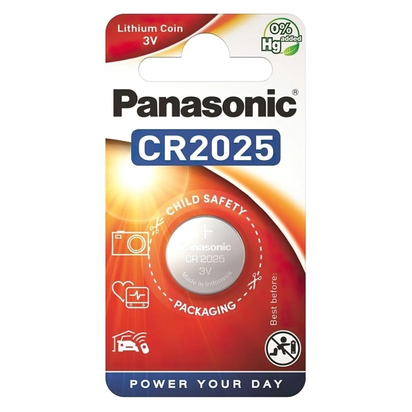 Купити Батарейка Panasonic LITHIUM CR2025 1 шт. (CR-2025EL/1B) - фото 1
