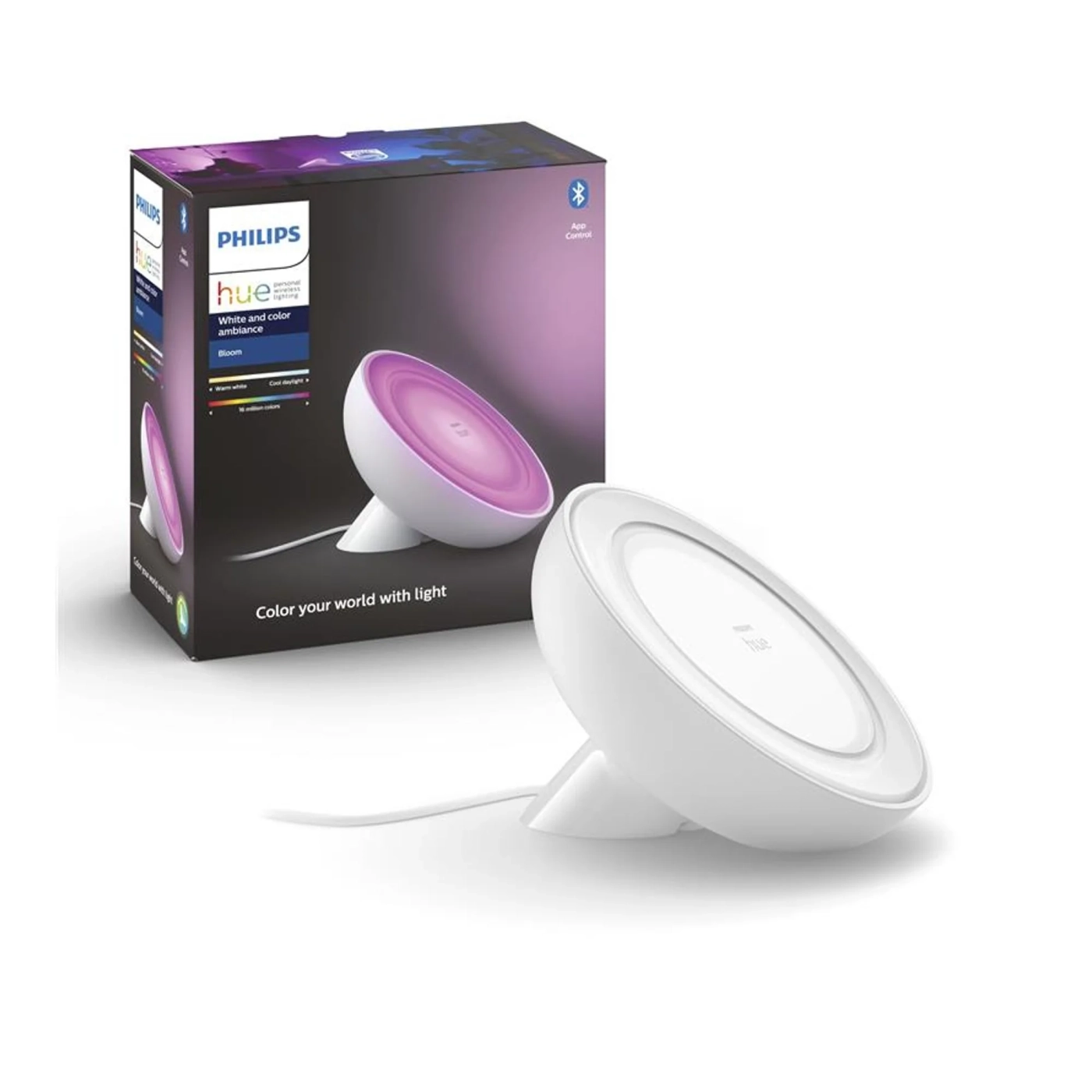 Купити Настільна лампа Philips Hue Bloom, Color, BT, DIM, біла (929002375901) - фото 2