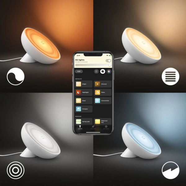 Купити Настільна лампа Philips Hue Bloom, Color, BT, DIM, біла (929002375901) - фото 4