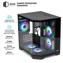 Купить Корпус QUBE CRYSTAL ARGB Black (CRYSTAL_GBNU3) - фото 4