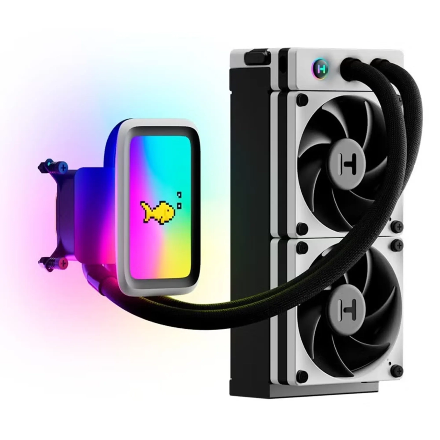 Купить Система водяного охлаждения Hyte THICC Q60 5'' LCD RGB LGA1200/1700 AM4/AM5 (FAN-HYTE-Q60-BW) - фото 1