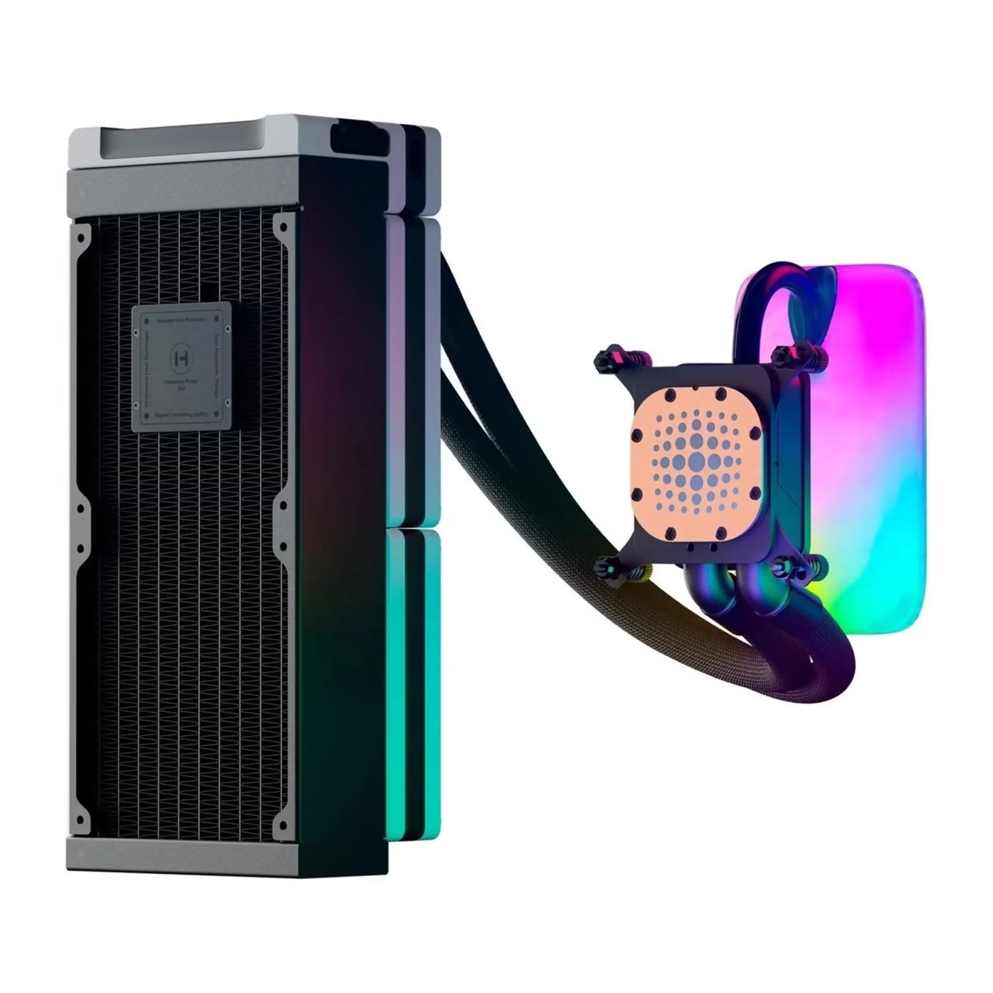 Купить Система водяного охлаждения Hyte THICC Q60 5'' LCD RGB LGA1200/1700 AM4/AM5 (FAN-HYTE-Q60-BW) - фото 6