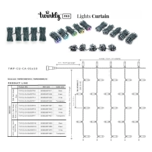 Купити Розумна LED Гірлянда Twinkly Pro Curtain RGBW 250, AWG22, IP65, зелений (TWP-CU-CA-05X50SPP-G) - фото 5