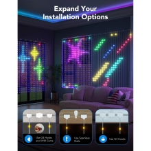 Купити Розумна LED гірлянда Govee H70B1 Curtain Light RGB 520LED Clear Wire (H70B13A1) - фото 7