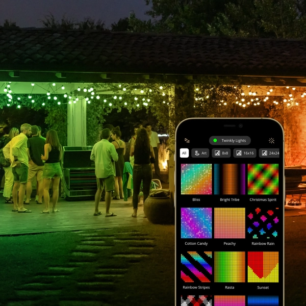 Купити Розумна LED гірлянда Twinkly Festoon RGB 20LED G45 10m Black (TWF020STP-BEU) - фото 9