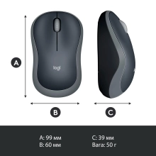Купить Мышь Logitech M185 Wireless Gray - фото 9