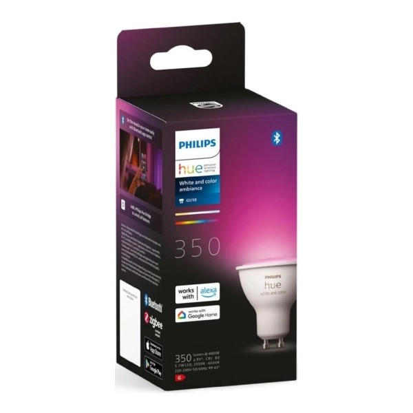 Купити Розумна лампа Philips Hue GU10 Bluetooth Димування (929001953111) - фото 4