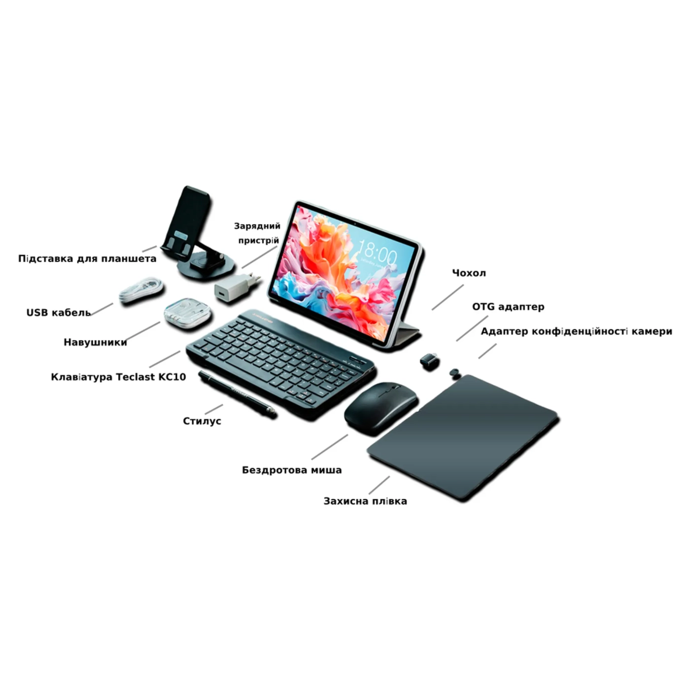 Купити Планшет Teclast P30T KIT 4/128GB WiFi Grey (6940709686867) - фото 8