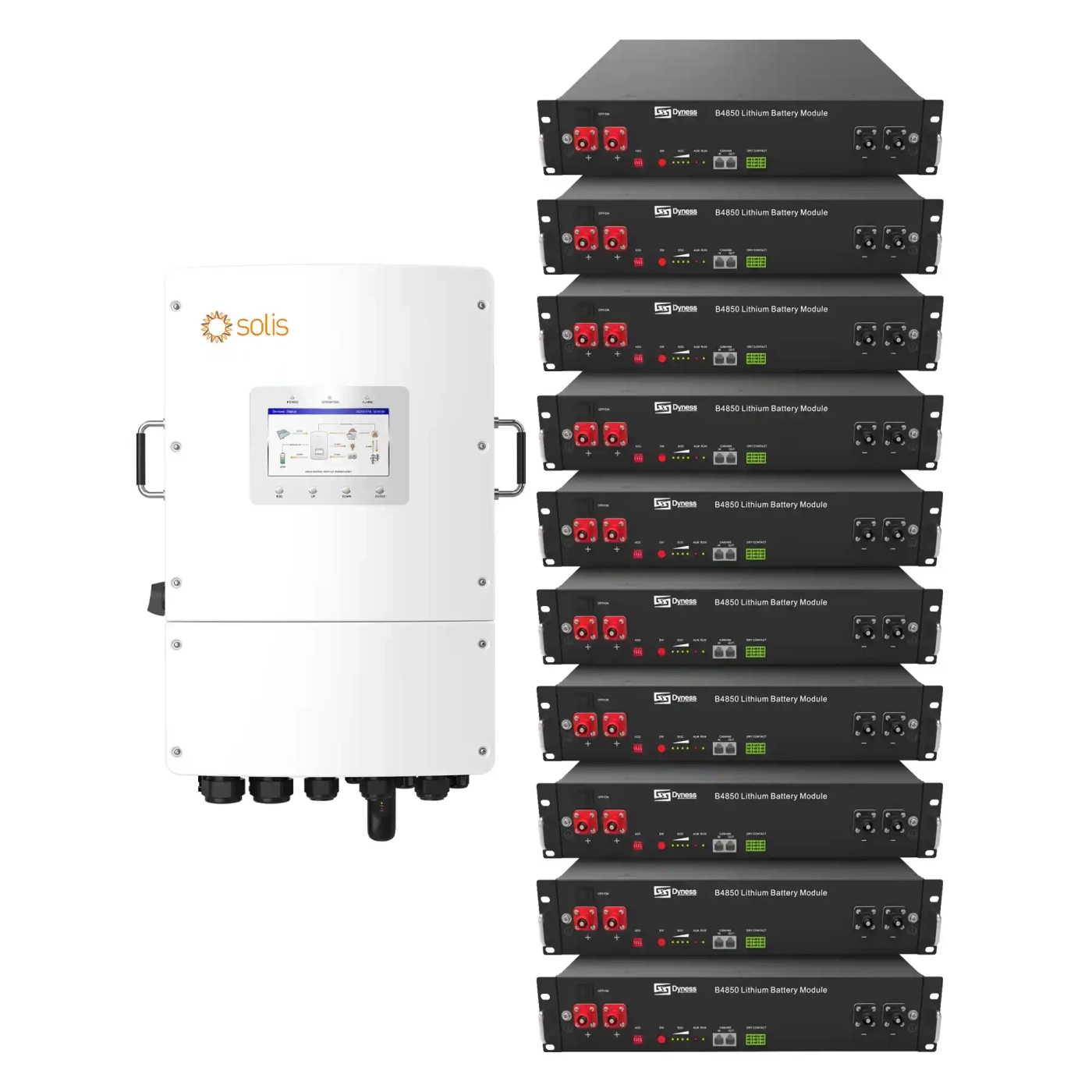 Купить Система хранения энергии Solis S6-EH3P15K-L-LDY24K1-LFP 15kW 24kWh 10BAT LiFePO4 6000 циклов - фото 1