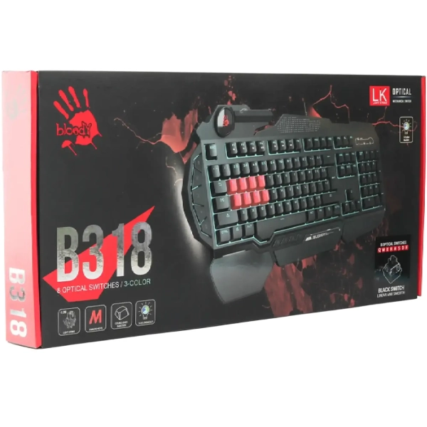 Купити Клавіатура A4Tech B318 Bloody LK Black - фото 4