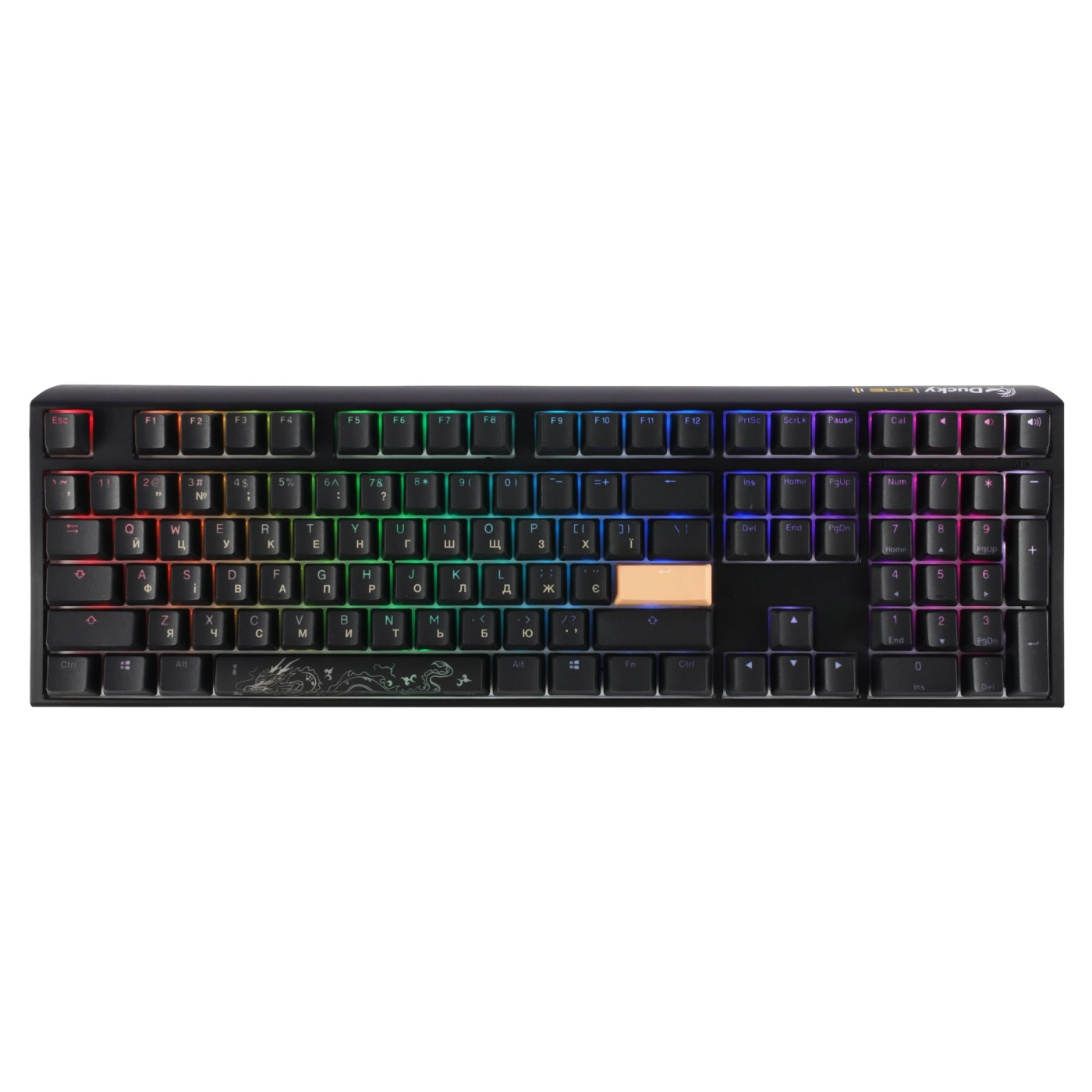 Купить Клавиатура Ducky One 3 Cherry MX Blue RGB Black UA (DKON2108ST-CUAPXCLAWSC1) - фото 1