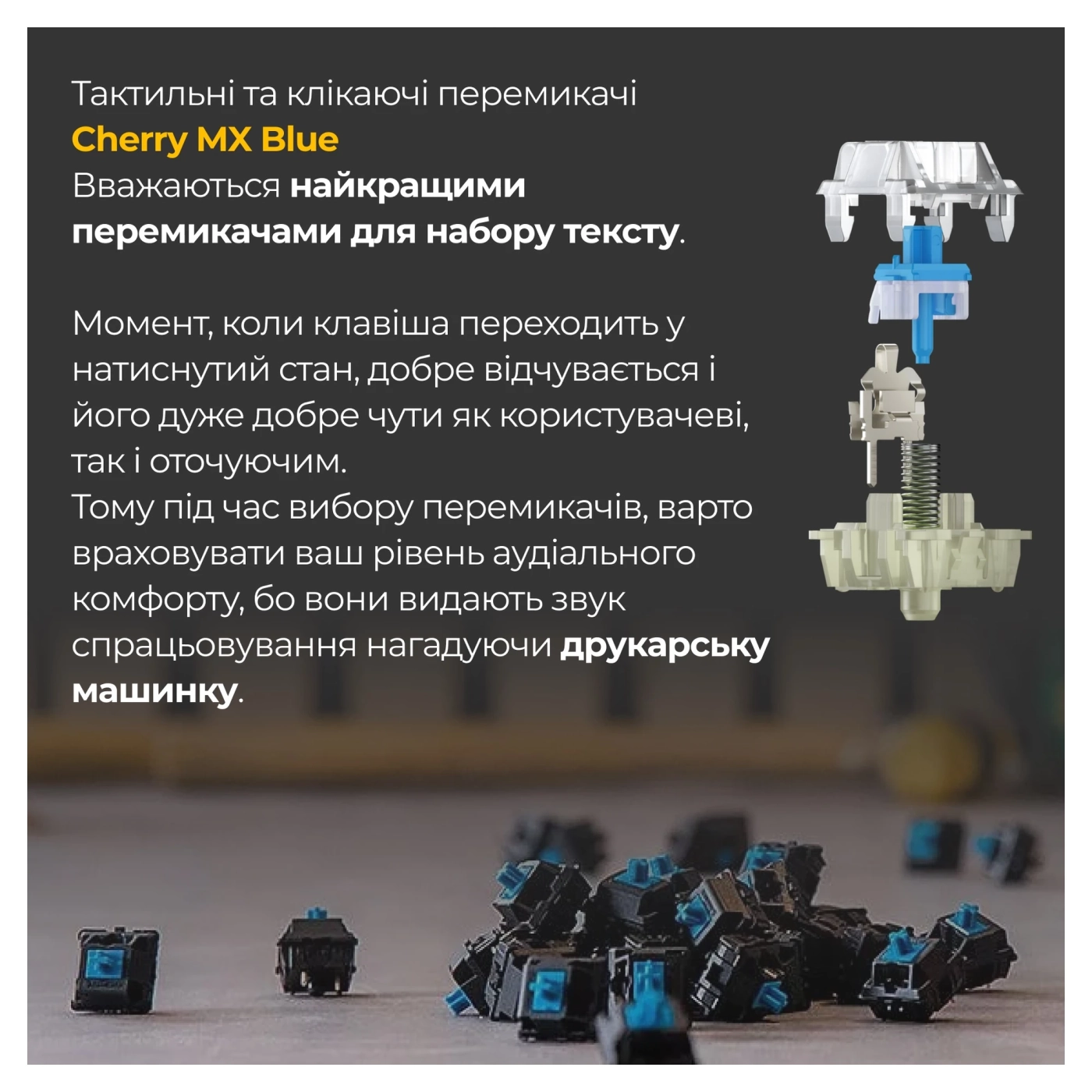 Купить Клавиатура Ducky One 3 Cherry MX Blue RGB Black UA (DKON2108ST-CUAPXCLAWSC1) - фото 8
