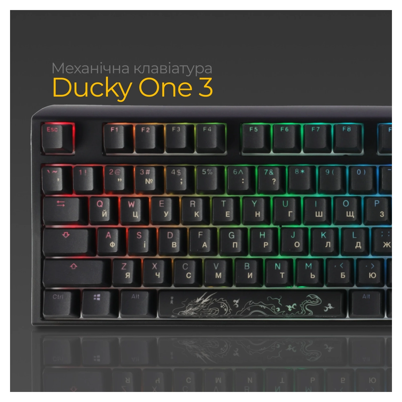 Купить Клавиатура Ducky One 3 Cherry MX Blue RGB Black UA (DKON2108ST-CUAPXCLAWSC1) - фото 13