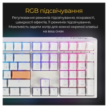 Купить Клавиатура Ducky One 3 Cherry MX Blue RGB White UA (DKON2108ST-CUAPXPWWWSC1) - фото 7