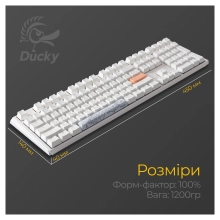 Купить Клавиатура Ducky One 3 Cherry MX Blue RGB White UA (DKON2108ST-CUAPXPWWWSC1) - фото 8