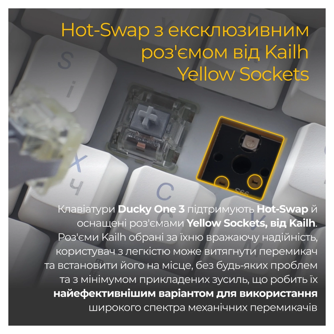Купить Клавиатура Ducky One 3 Cherry MX Blue RGB White UA (DKON2108ST-CUAPXPWWWSC1) - фото 12
