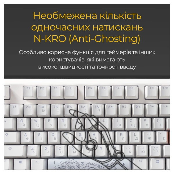 Купити Клавіатура Ducky One 3 Cherry MX Speed ​​Silver RGB White UA (DKON2108ST-PUAPXPWWWSC1) - фото 8
