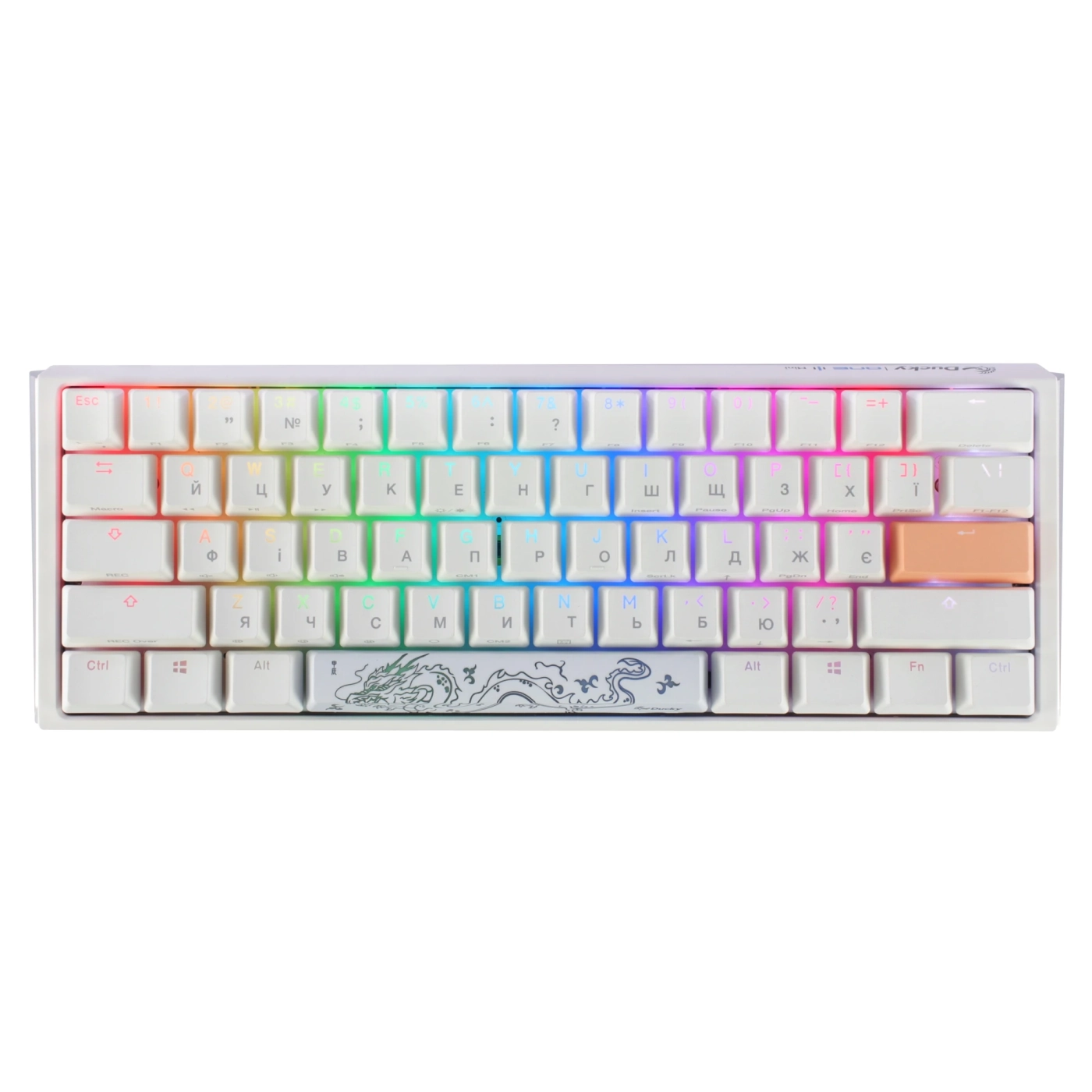 Купить Клавиатура Ducky One 3 Mini Cherry MX Silent Red RGB White UA (DKON2161ST-SUAPXPWWWSC1) - фото 1