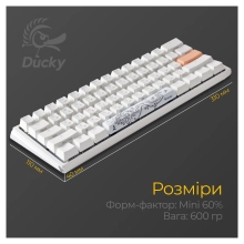 Купить Клавиатура Ducky One 3 Mini Cherry MX Silent Red RGB White UA (DKON2161ST-SUAPXPWWWSC1) - фото 8