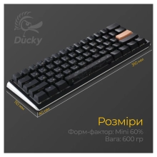 Купить Клавиатура Ducky One 3 Mini Cherry MX Speed Silver RGB Black UA (DKON2161ST-PUAPXCLAWSC1) - фото 4