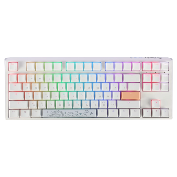 Купити Клавіатура Ducky One 3 TKL Cherry MX Brown RGB White UA - фото 1