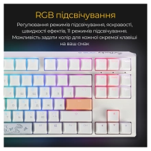 Купити Клавіатура Ducky One 3 TKL Cherry MX Brown RGB White UA - фото 10