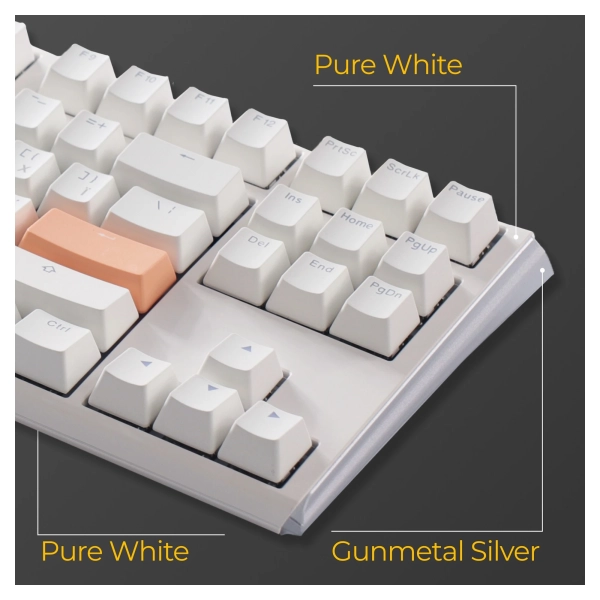 Купити Клавіатура Ducky One 3 TKL Cherry MX Red RGB White UA (DKON2187ST-RUAPXPWWWSC1) - фото 8
