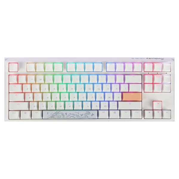 Купить Клавиатура Ducky One 3 TKL Cherry MX Silent Red RGB White UA (DKON2187ST-SUAPXPWWWSC1) - фото 1