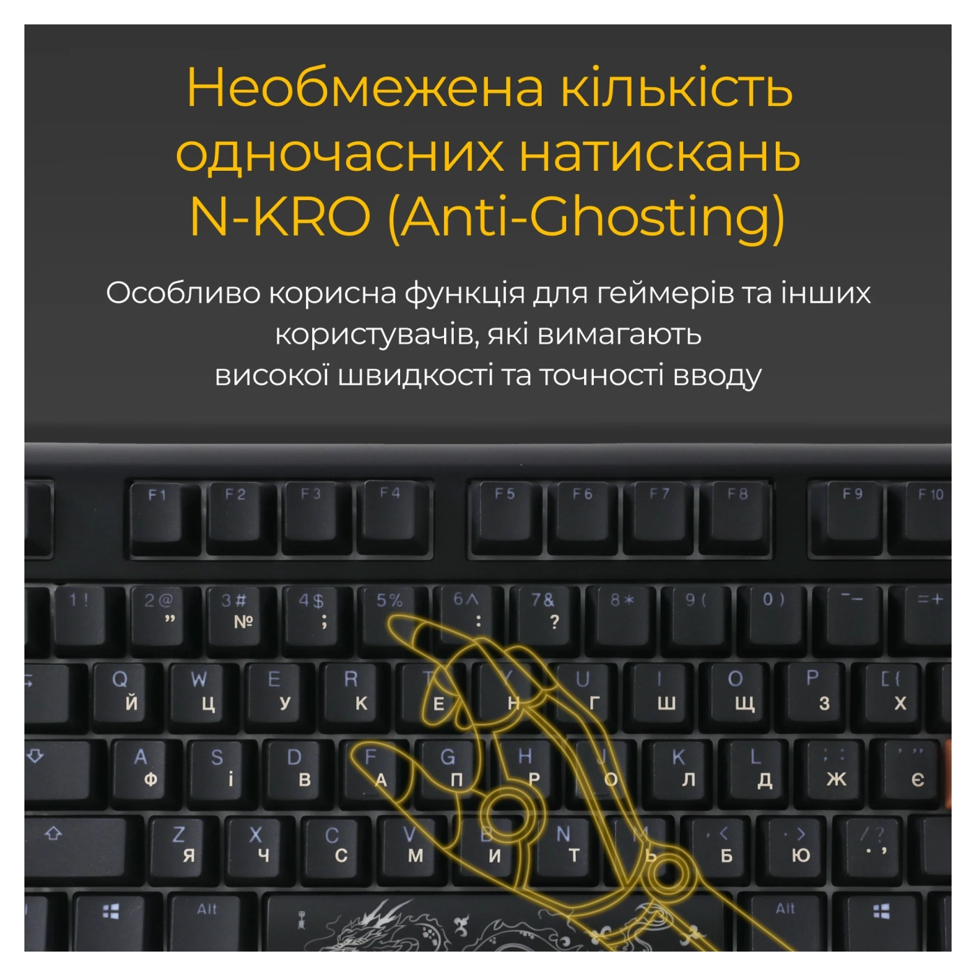 Купити Клавіатура Ducky One 3 TKL Cherry MX Speed ​​Silver RGB Black UA (DKON2187ST-PUAPXCLAWSC1) - фото 8