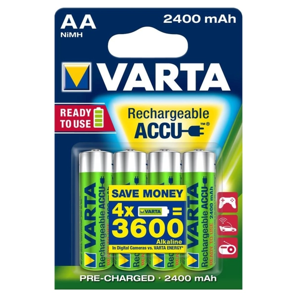 Купить Аккумулятор VARTA NI-MH Power AA 2400 мАг 4 шт. (56756101404) - фото 1