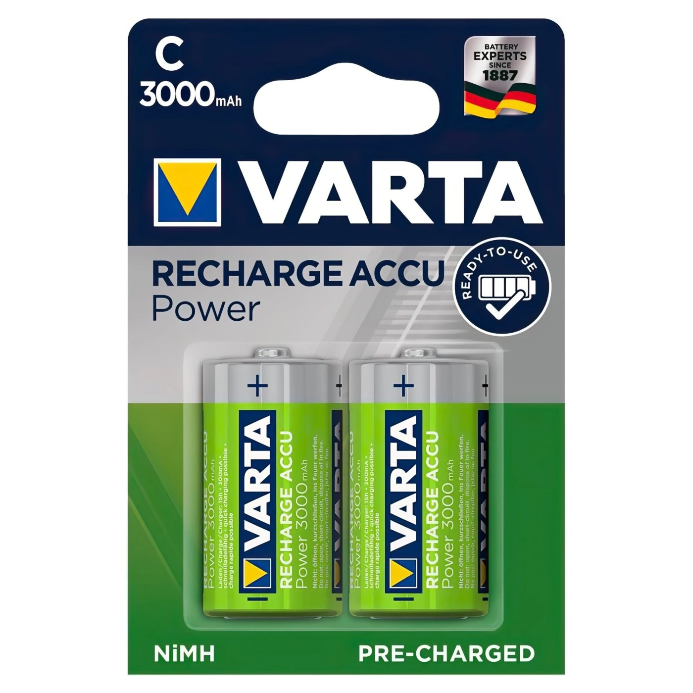 Купить Аккумулятор VARTA NI-MH Power C(LR14) 3000 мАг 2 шт. (56714101402) - фото 1