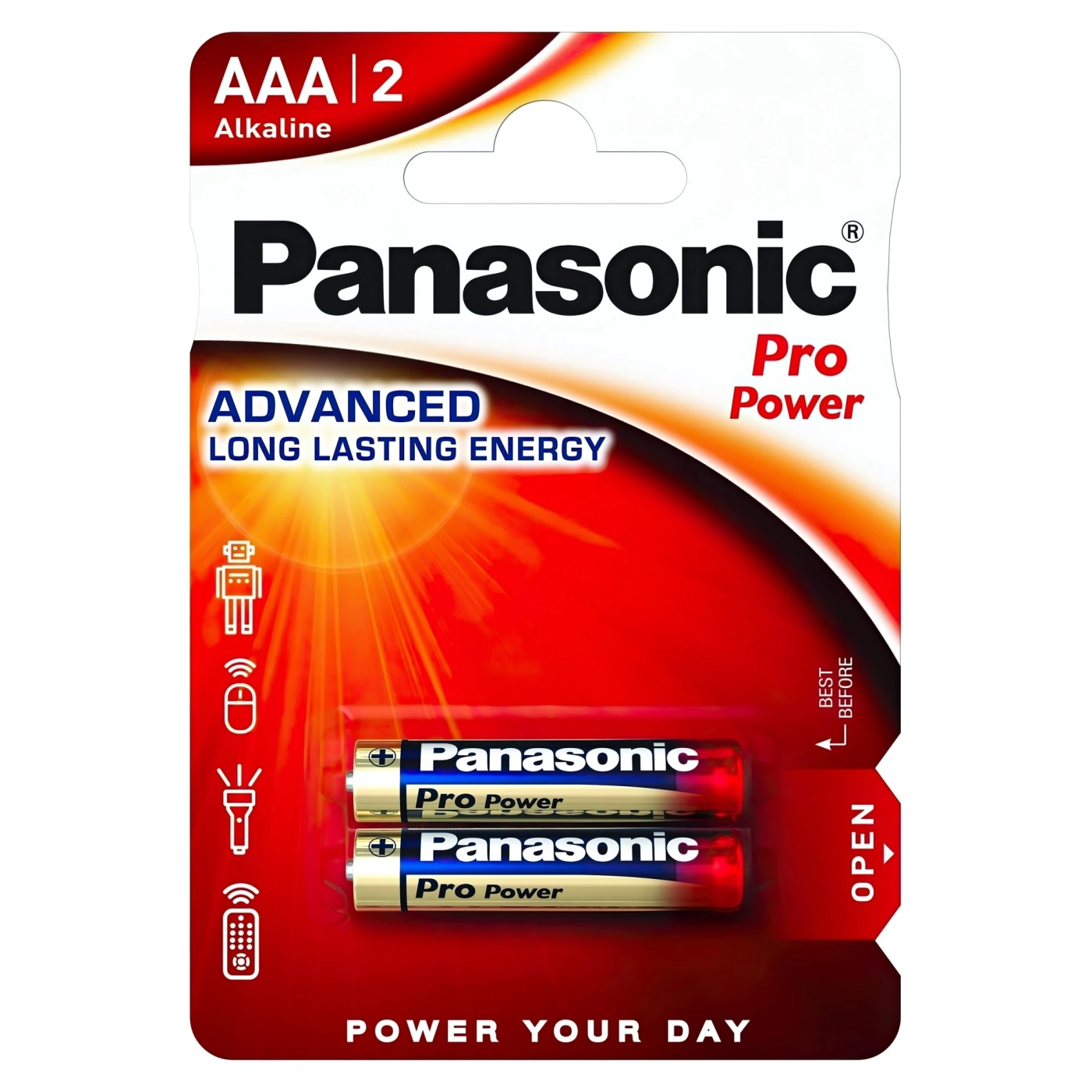 Купити Батарейка Panasonic PRO POWER ALKALINE AAA 2 шт. (LR03XEG/2BP) - фото 1