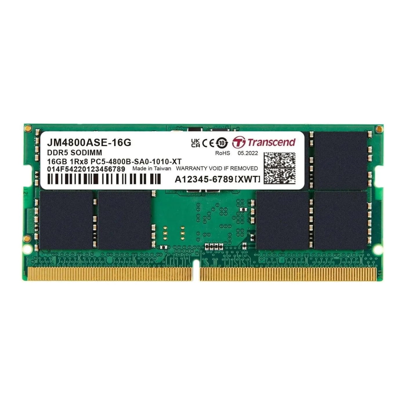 Купить Модуль памяти Transcend JetRam DDR5-4800 16GB SODIMM (JM4800ASE-16G) - фото 1