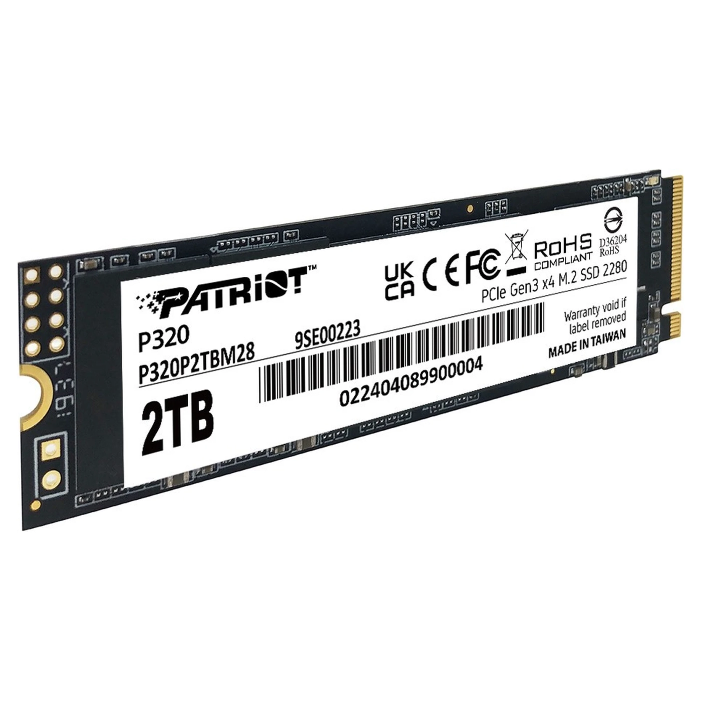 Купити SSD диск Patriot P320 M.2 2TB PCIe 3.0 x4 NVMe TLC (P320P2TBM28) - фото 2