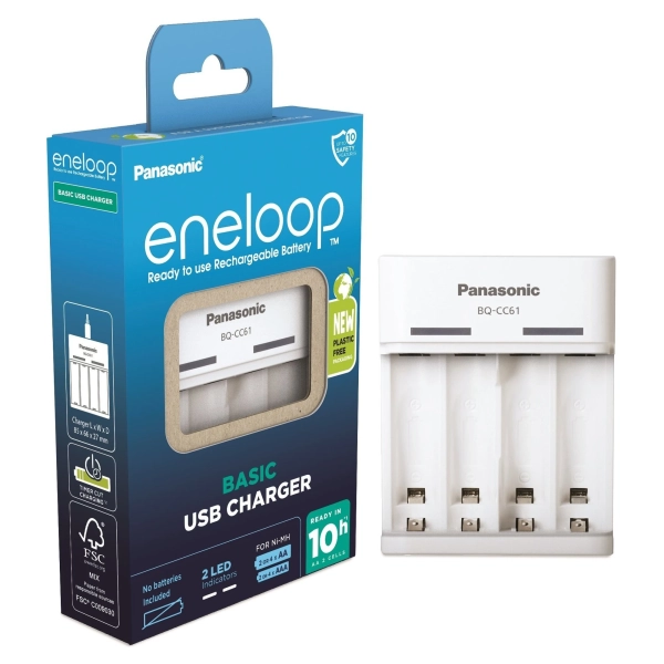 Купити Зарядний пристрій Panasonic Basic USB Charger АА/ААА (BQ-CC61USB) - фото 1