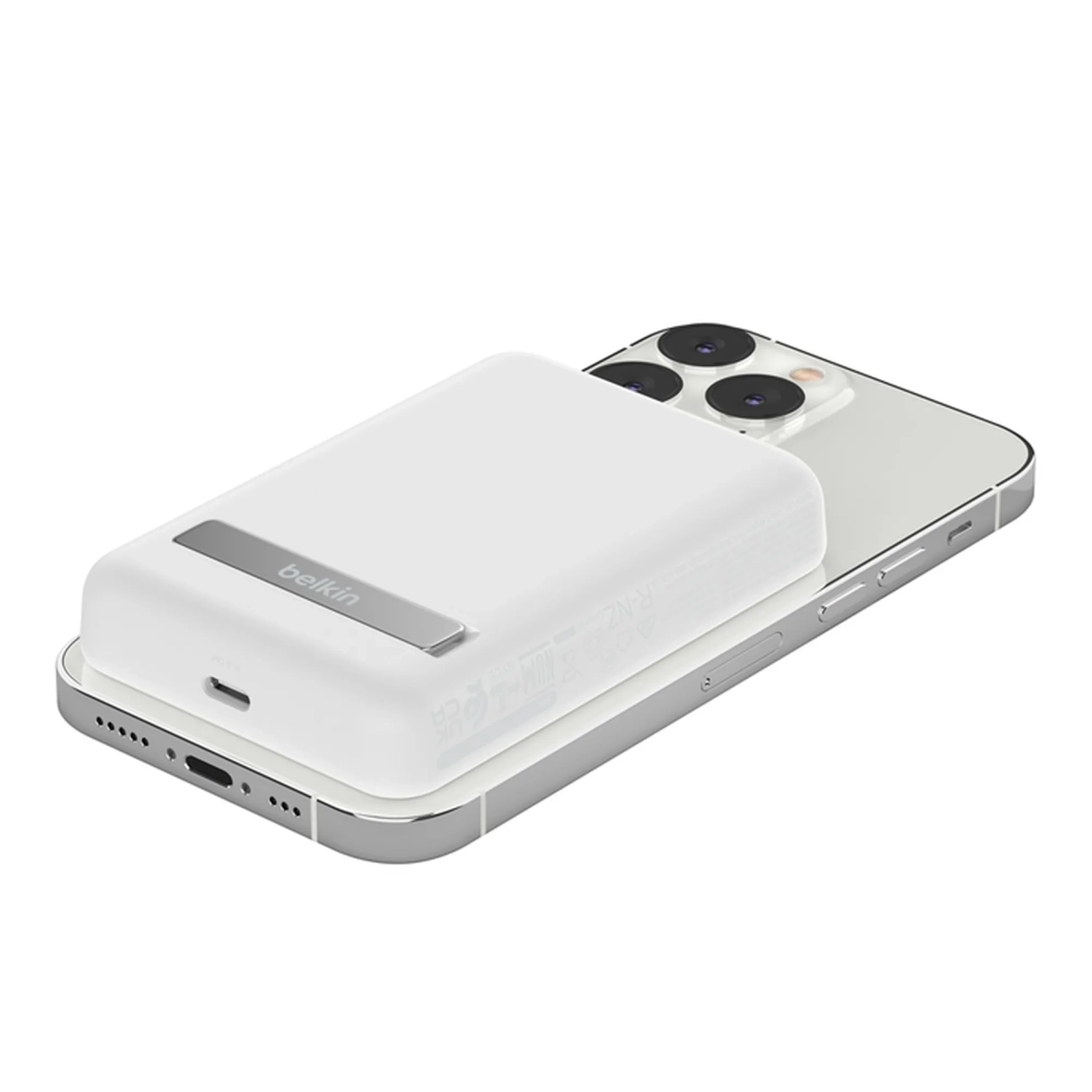Купити Павербанк УМБ Belkin BoostCharge Magnetic Wireless Power Bank 5K + Stand (BPD004BTWT) White - фото 4